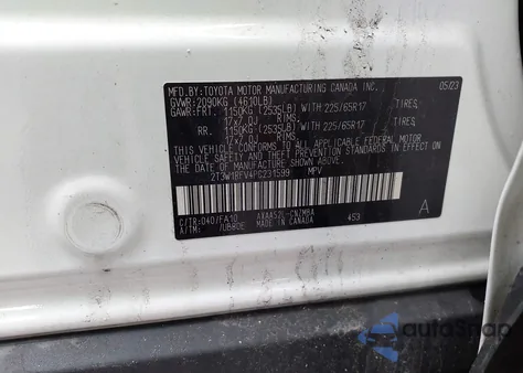 2023 Toyota Rav4 Xle from USA, damaged, VIN 2T3W1RFV4PC231599
